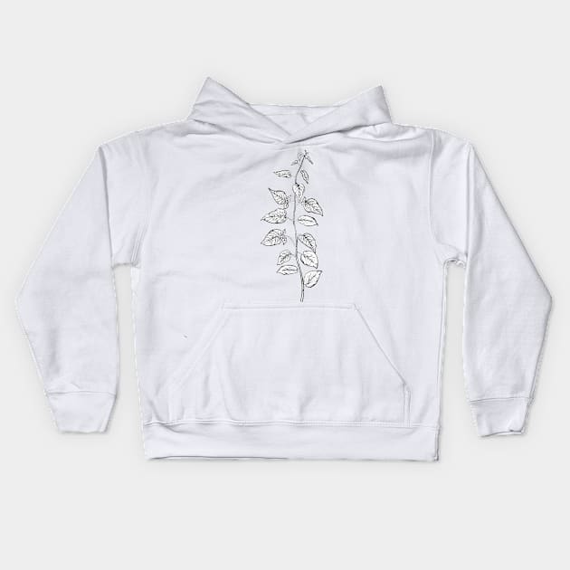 Botanical Branch Kids Hoodie by SWON Design